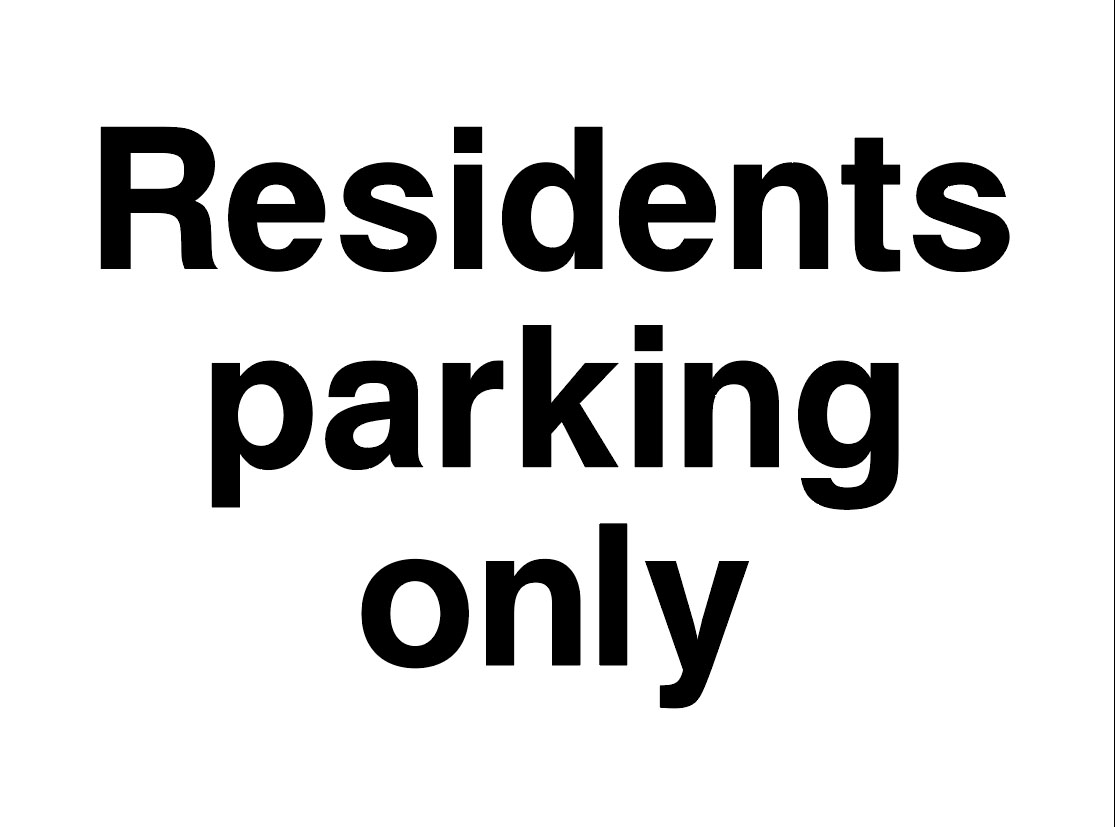 Hotel Signs - Residents Parking Only