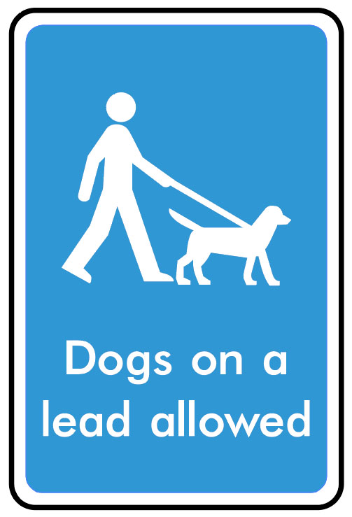 Information Signs - Dogs On A Lead Allowed