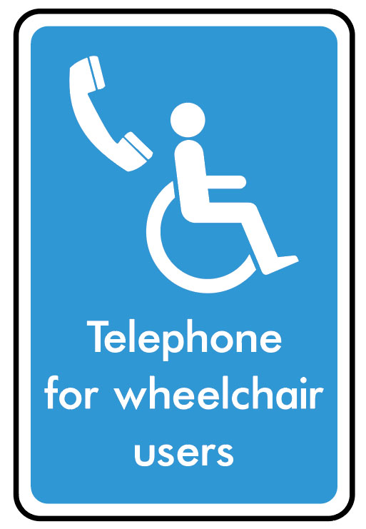 Information Signs - Telephone For Wheelchairs Users