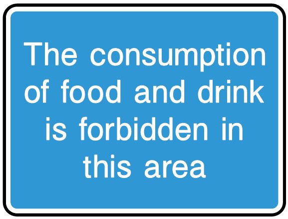 Information Signs - The Consumption Of Food And Drink