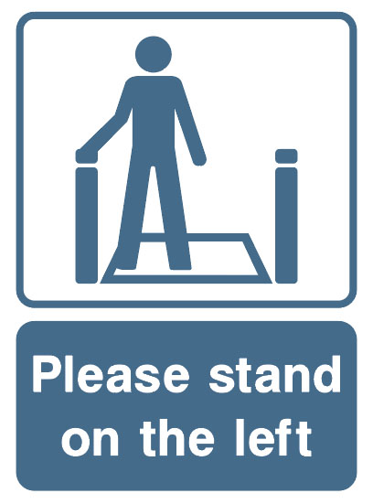 Life And Escalator Safety - Please Stand On The Left