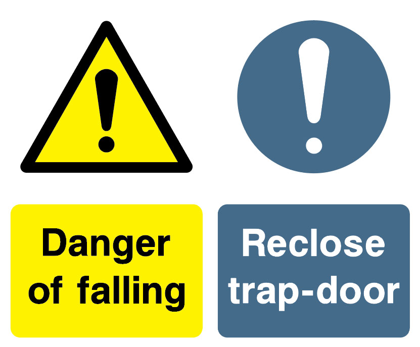 Lift And Escalator Safety - Danger Of Falling Reclose Trap Door