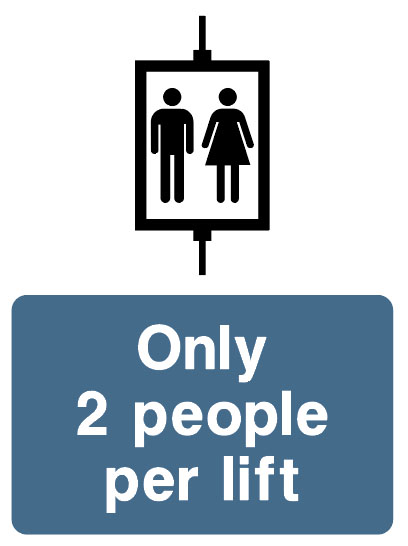 Lift And Escalator Safety - Only 2 People Per Lift