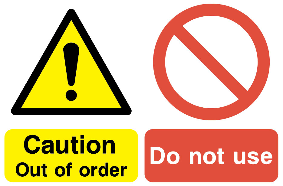 Lockout Signs - Caution Out Of Order Do Not Use