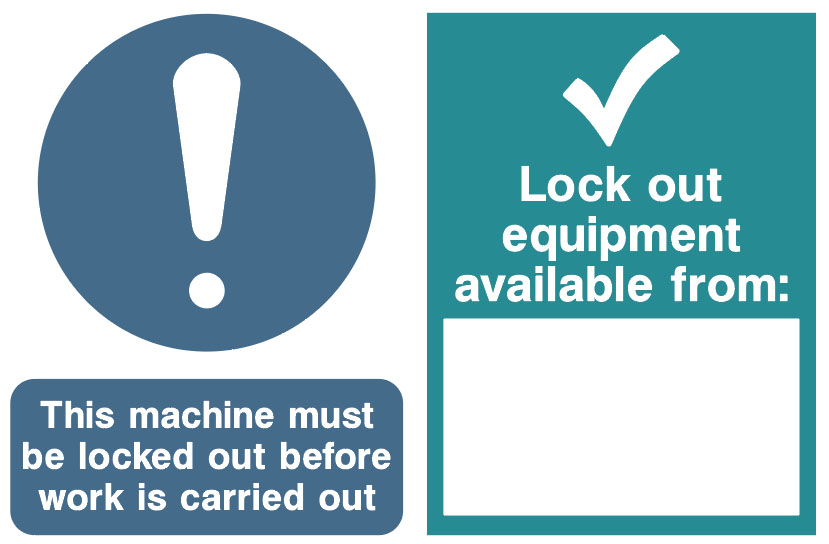 Lockout Signs - Lock Out Equipment Type 2