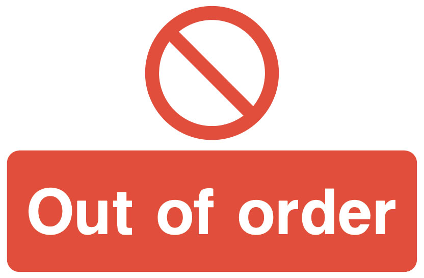 Lockout Signs - Out Of Order