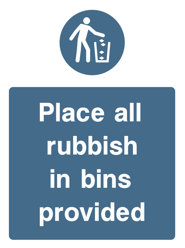 Mandatory - Machinery And General - Place All Rubbish In Bins Provided