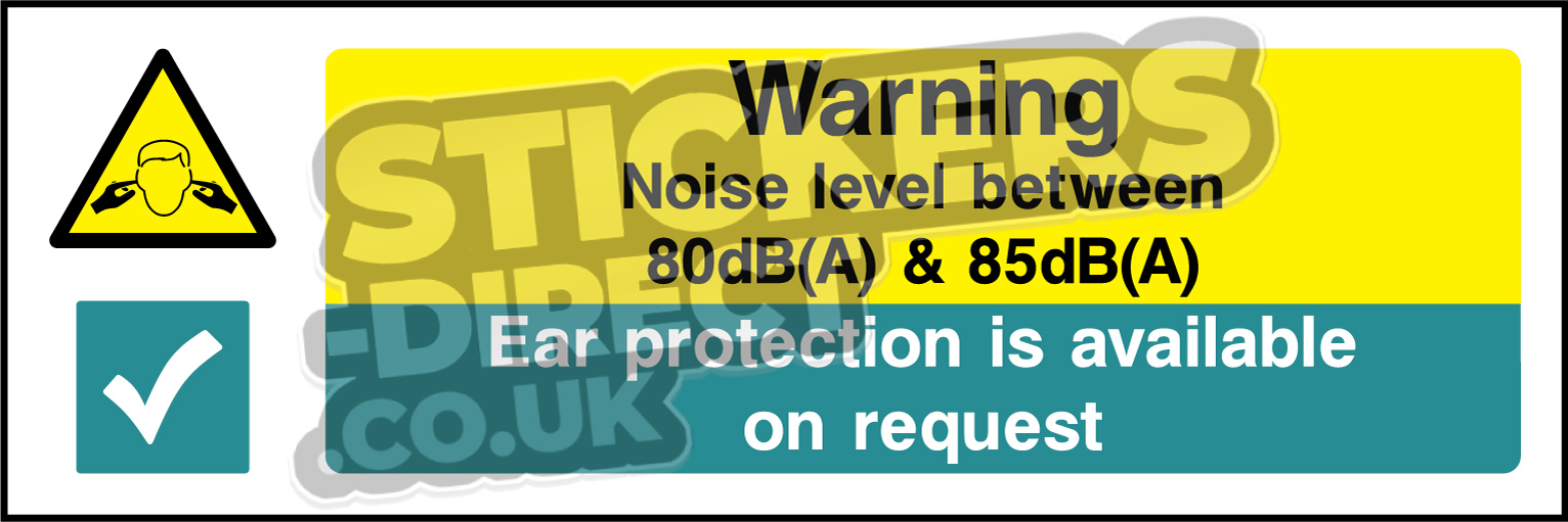 Warning - Noise Level Between 80dB(A) & 85dB(A)